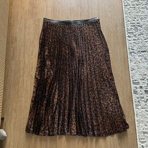 Zara Brown and Black Animal Print Skirt